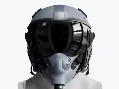 Pilot Helmet Low-poly 3D model