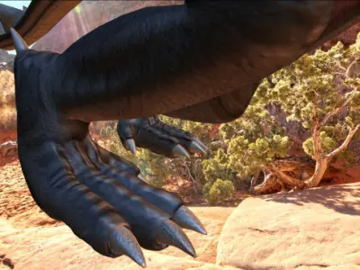 Dragon version 1 Rigged and Game Ready Free low-poly 3D model