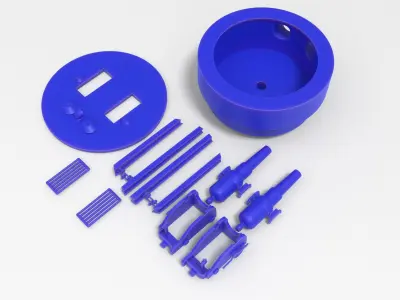 Turret Coles system RML gun 10-inch 18-ton 3D print model