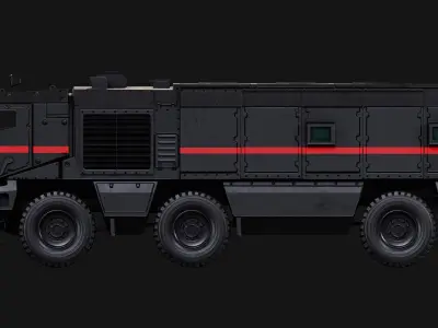 Kamaz Typhoon Truck Low-poly 3D model
