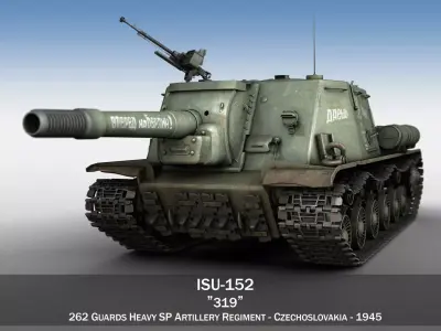 ISU-152 - 319 - Soviet heavy self-propelled gun 3D model