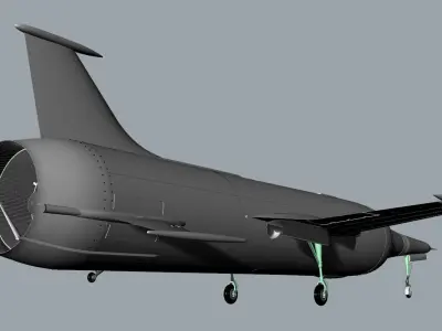 Leduc fighter jet 3D model