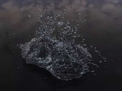 Water Liquid Splash Hi-Poly 3D model