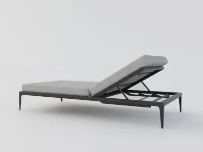 Sunbed sun Lounger 3D model Low-poly 3D model