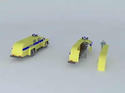 Fictional Soviet Police Car Free 3D model