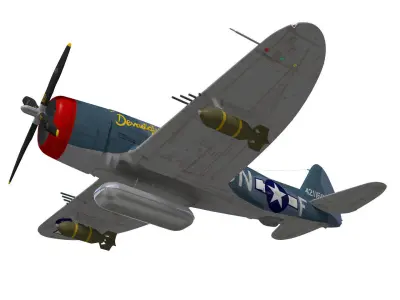 Republic P47M Thunderbolt 3D model