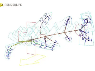 Reef shark with animations 3D model