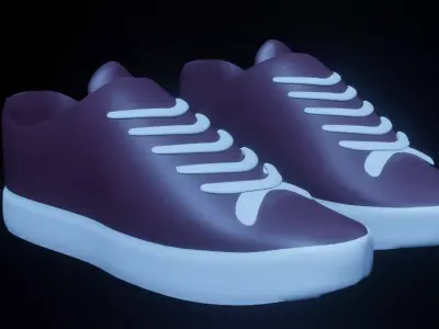 Sneakers pair of glow in Free 3D model