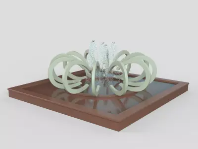 Fountain water on table 3D model