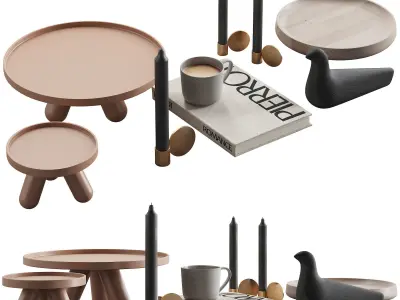 075 Living decor set PIERROT PACK 00 3D model