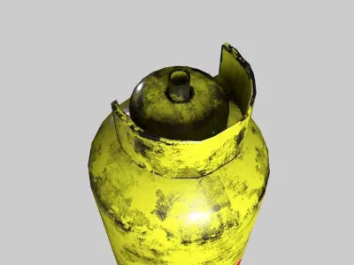 Portable Gas Cylinder Low-poly 3D model