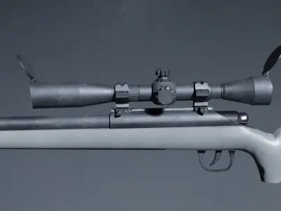  Sniper M24 RIfle Low-poly 3D model