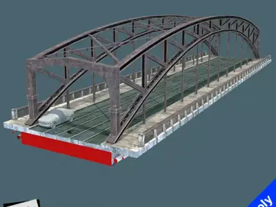 Bridge Muxranski Low-poly 3D model