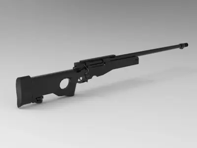 Accuracy International AWM sniper rifle 3D model