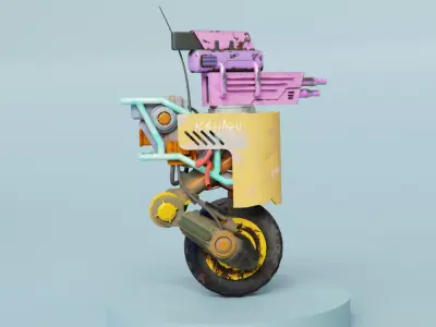 SCIFI TURRET ROBOT 3D model