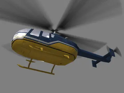 Bo105 V3 Helicopter Low-poly 3D model