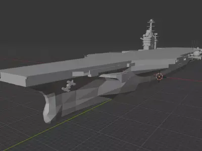 USS Dwight D Eisenhower CVN-69 Nimitz-Class Aircraft Carrier 3D print model