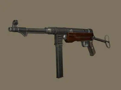MP40 ww2 Low-poly 3D model