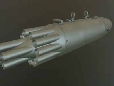 Rocket Launcher UB-16-57KV Low-poly 3D model