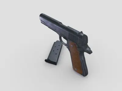 M1911 Pistol Low-poly PBR Free low-poly 3D model