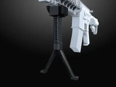 Gameready bipod pack Low-poly 3D model