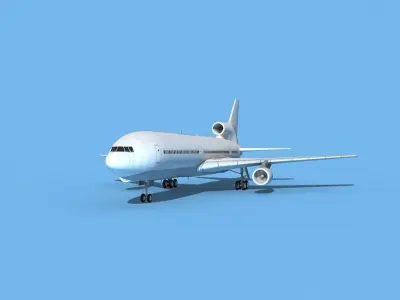 Lockheed L1011 Unmarked 1 3D model