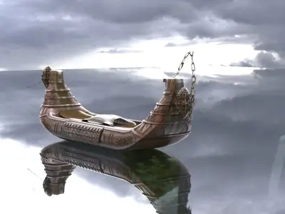 Ancient Fantasy boat 3D model