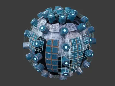 Smart Bomb Low-poly 3D model