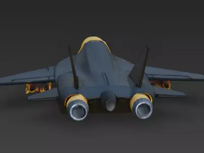 Stealth Shadow Interceptor 3D Model Low-poly 3D model