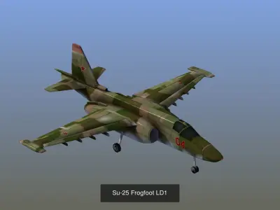 Russian Attack Aircraft LD1 3D Model Collection