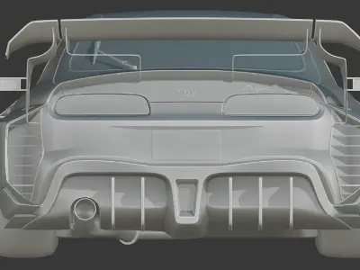TOYOTA SUPRA HYCADE STAGE 2 Low-poly 3D model