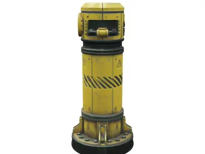 Scifi Dock Bollard 01 3D model