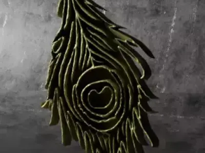 peacock feather pendant Free 3D print model