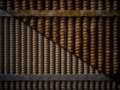 Rope with Metal Trims - Vol 01 - SBsar - Maps Texture