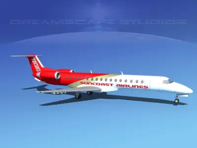 Embraer ERJ-145 SunCoast Airines 3D model
