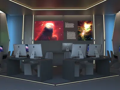 Futuristic Computer Lab Design 3D model