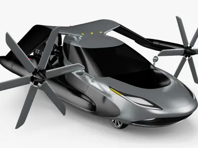 Concept Futuristic Flying Car 3D model