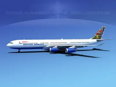 Airbus A340-600 British Airways 3D model