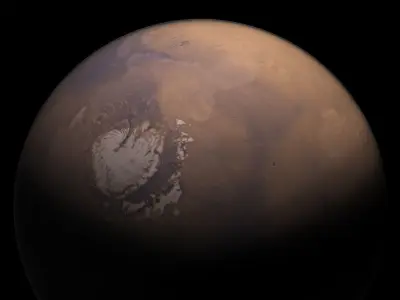 Mars 10k with Deimos and Phobos 3D model