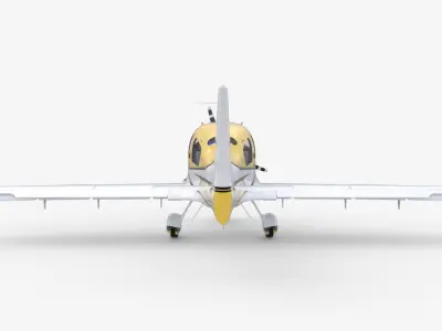 Aircraft Propeller Yellow Carbon 3D model