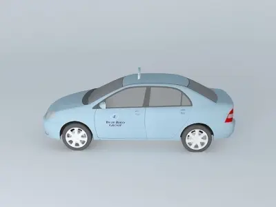 Bluebird taxi Free 3D model