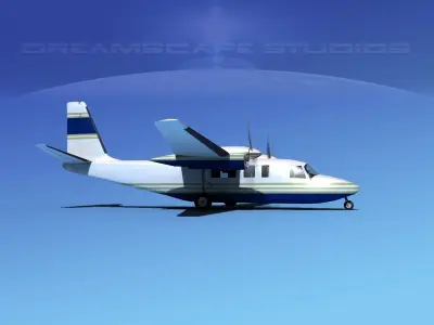 Rockwell Turbo Commander 690 V08 3D model