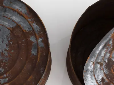 Tin Can v4 Rust Low-poly 3D model