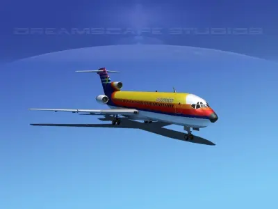 Boeing 727-200 Air Jamaica 3D model