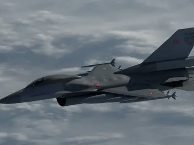 Fighter Jet Plane Low-poly 3D model