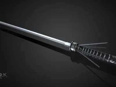 Daywalkers Blade from the Movie Blade Low-poly 3D model