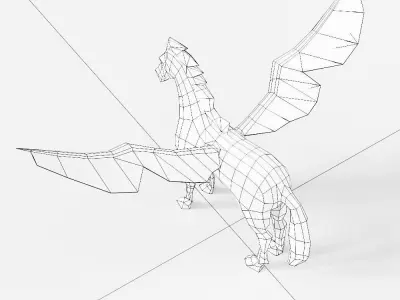 Pegasus flying Horse 3d model  Low-poly 3D model