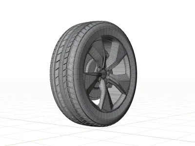 Audi Q7 E Tron 2017 Wheel 3D model