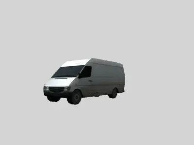 low poly van mercedes sprinter Free low-poly 3D model