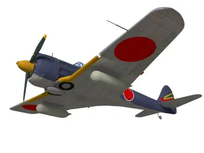 Ki43 Hayabusa type3-kou oscar 3D model